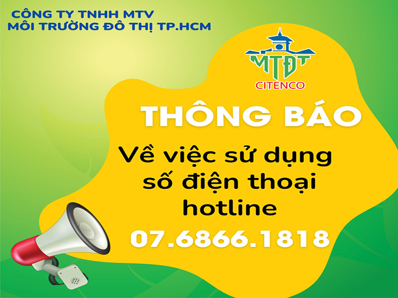 THÔNG BÁO VỀ VIỆC THAY ĐỔI SỐ ĐIỆN THOẠI HOTLINE