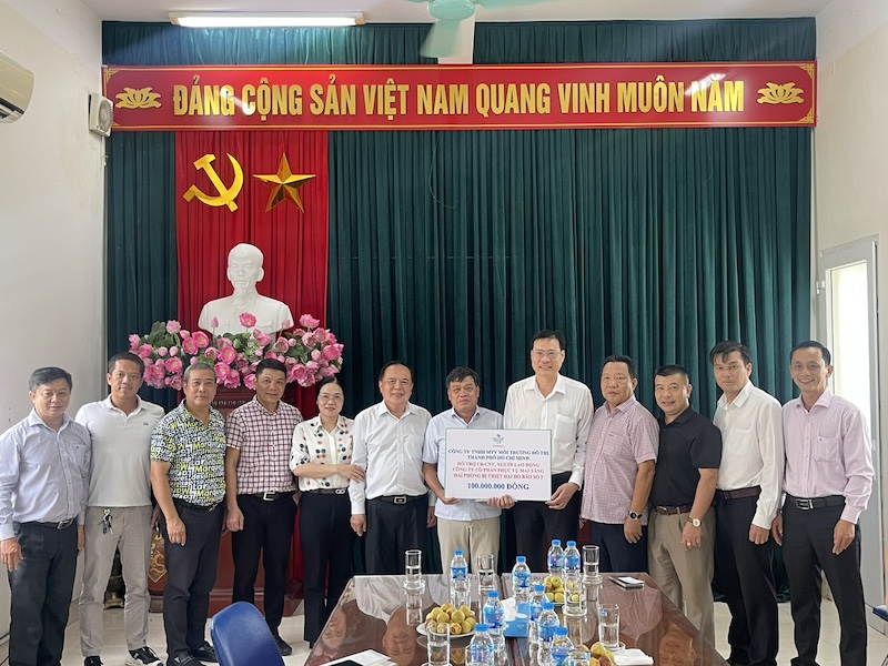 HỖ TRỢ CÁN BỘ, NHÂN VIÊN, NGƯỜI LAO ĐỘNG CÔNG TY CP PHỤC VỤ MAI TÁNG HẢI PHÒNG, ĐƠN VỊ BỊ THIỆT HẠI DO ẢNH HƯỞNG CỦA CƠN BÃO SỐ 3 (BÃO YAGI)